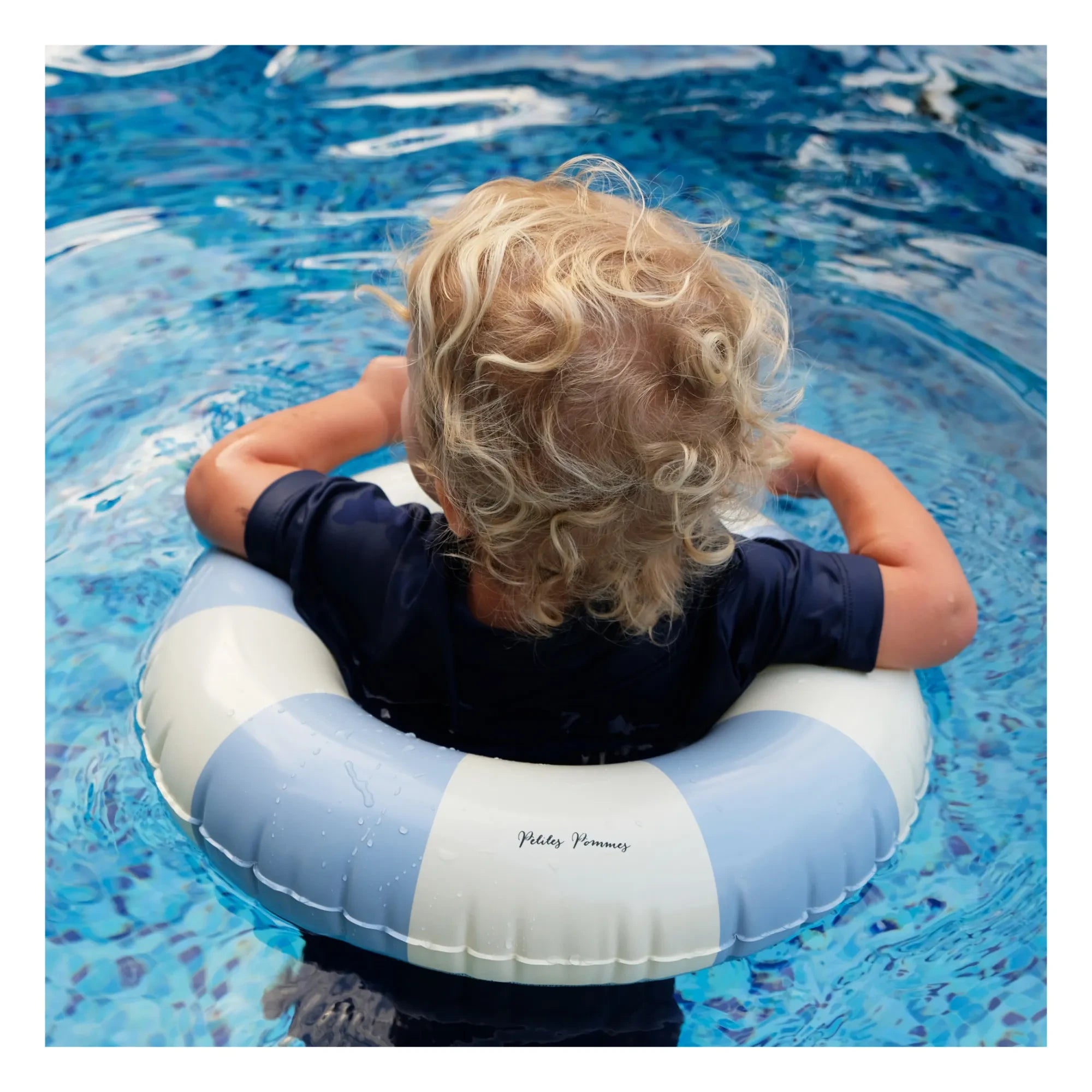 Petites Pommes - Flotador de natación inflable Olivia | Azul claro