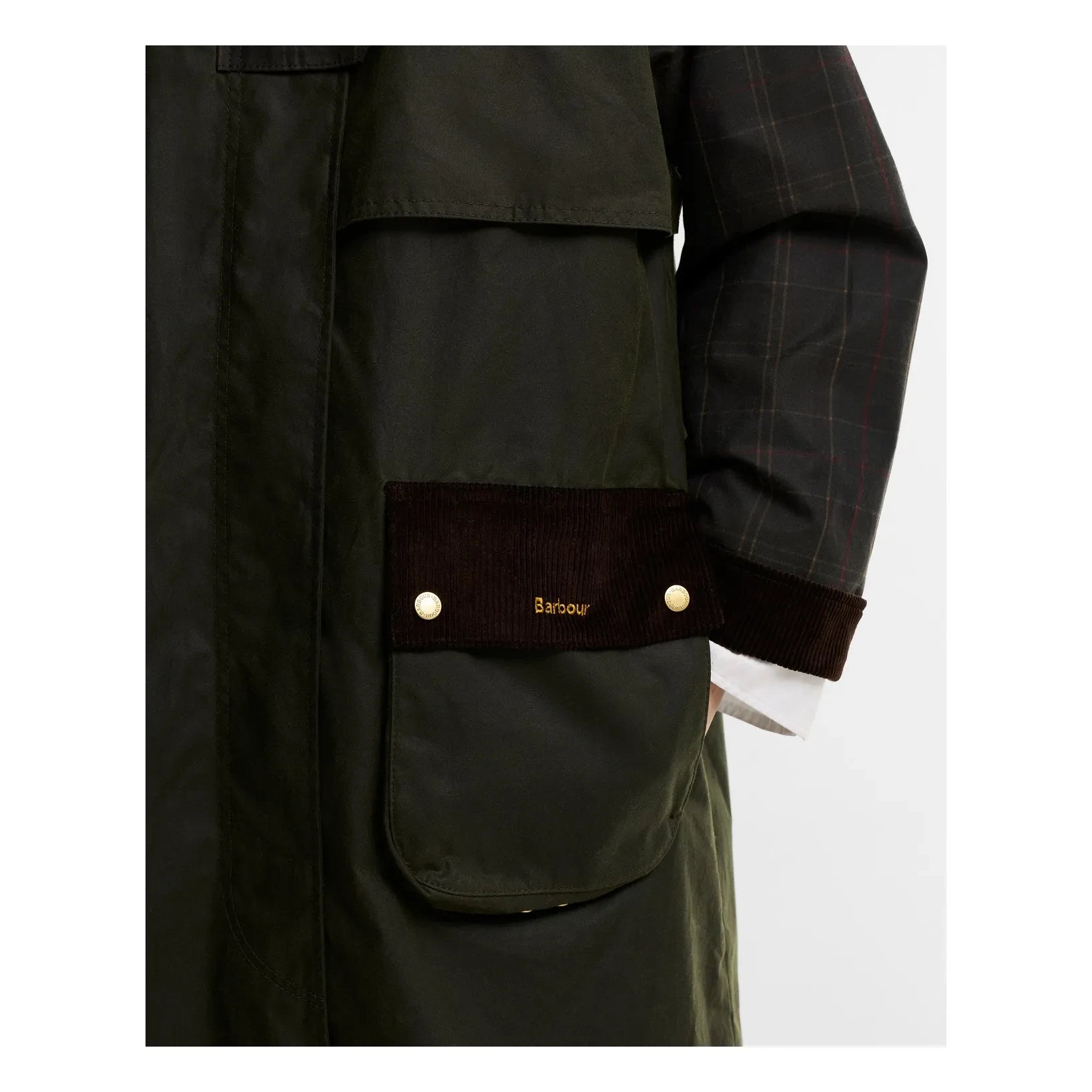 Barbour - Kirklees Kareli Pamuk Ceket | Koyu haki