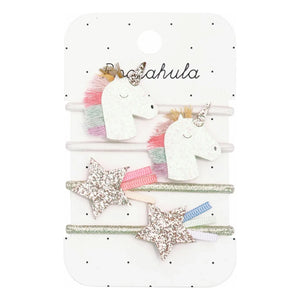 Rockahula Kids - Set de 4 Pasadores de Unicornio | Blanco