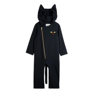 Mini Rodini - Mono de gato de algodón orgánico | Negro