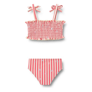 Trigo - Bañador Carla de Fibras Recicladas con Rayas | Rojo