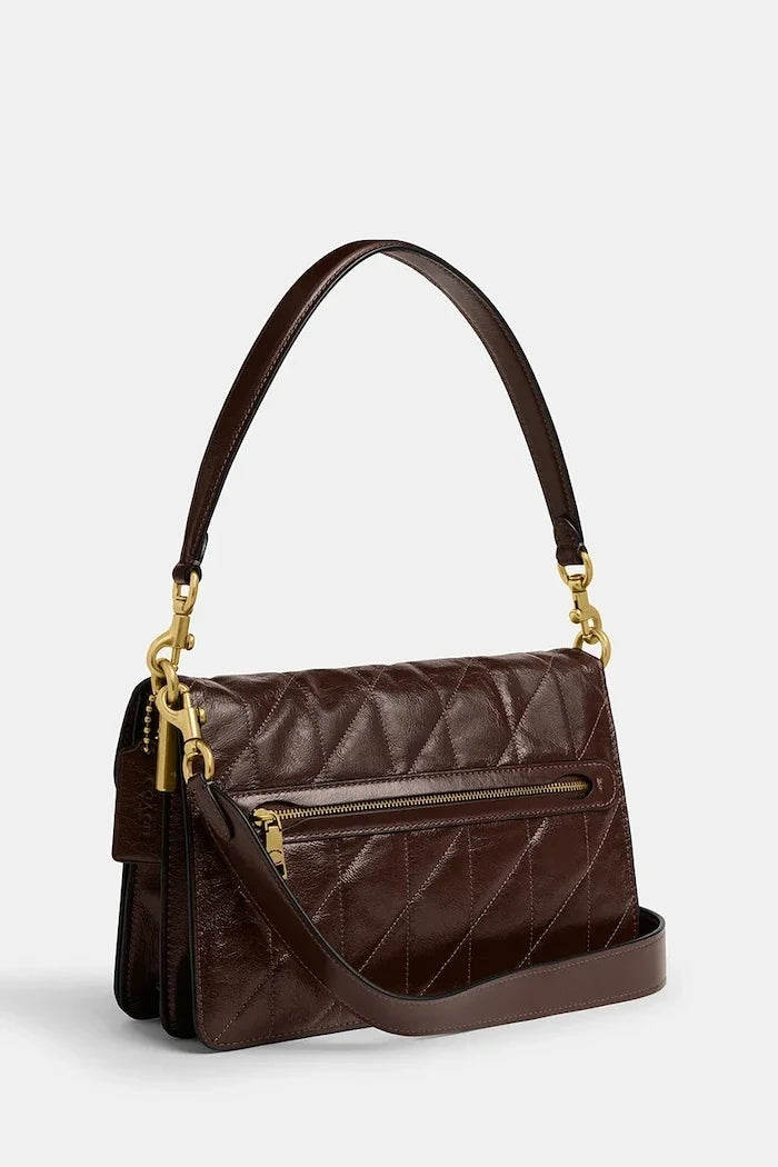 Bolso de hombro Coach Tabby Chain de cuero acolchado