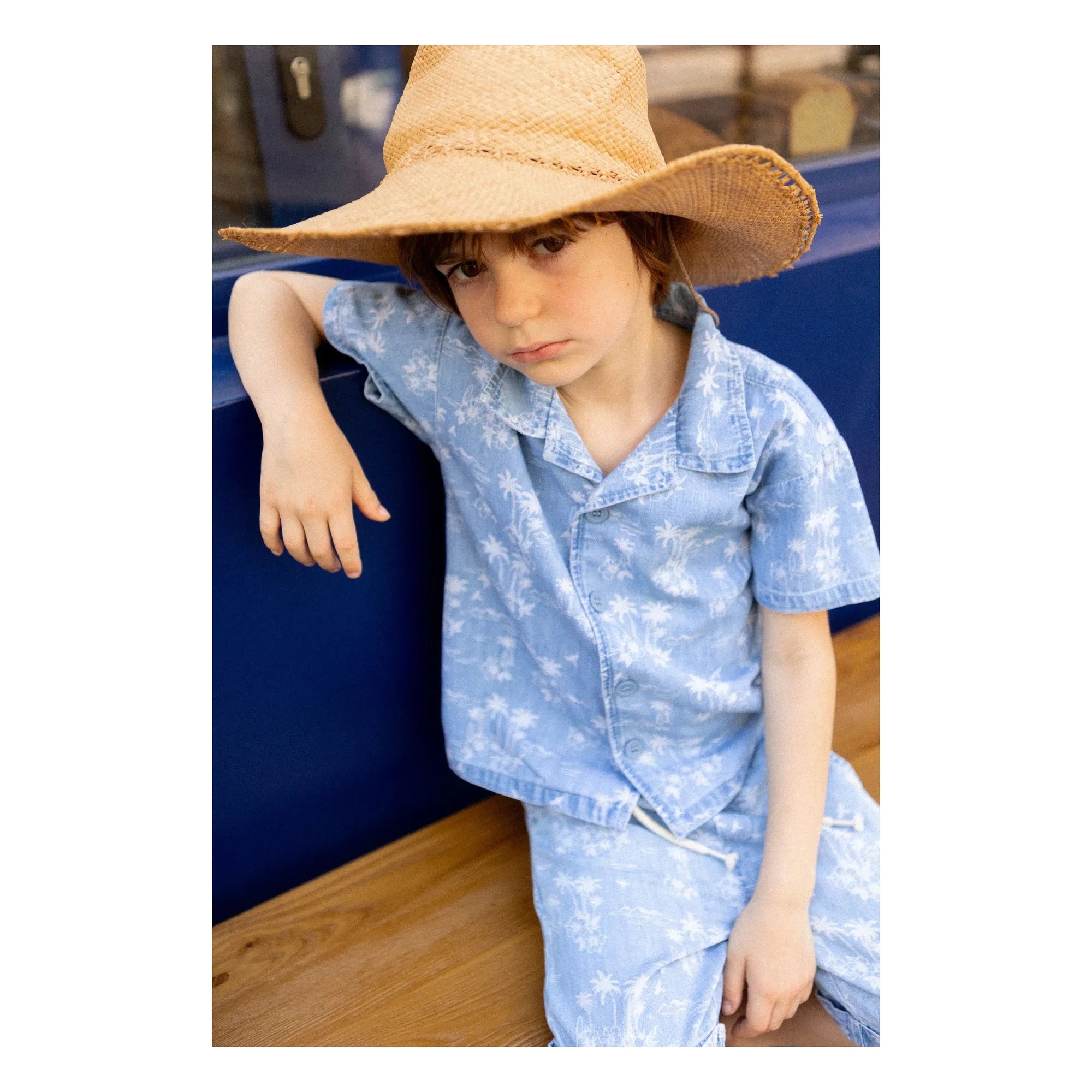 Louis Louise - Camisa vaquera Magnum Hawaii | Azul claro
