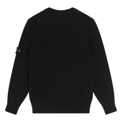 Stone Island - Jersey de lana con logo | Negro