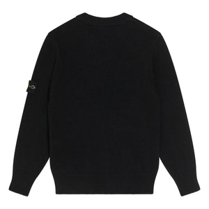 Stone Island - Jersey de lana con logo | Negro