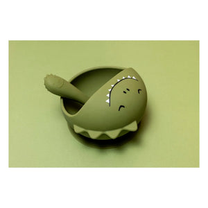 Trixie - Set de comida para bebé Mr. Dino | Verde