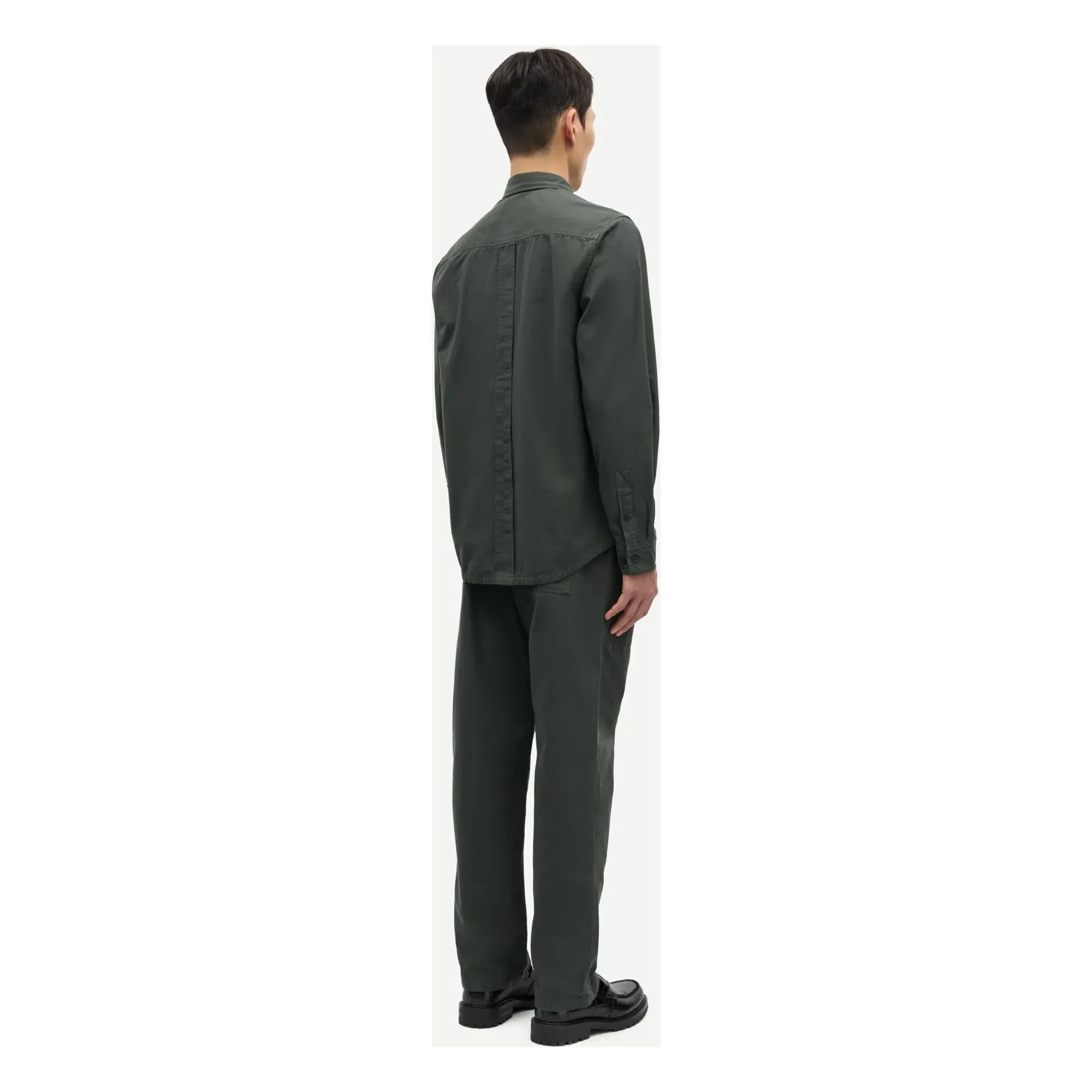 Samsoe Samsoe - Pantalón Sajabri 15840 Algodón orgánico | Verde oscuro