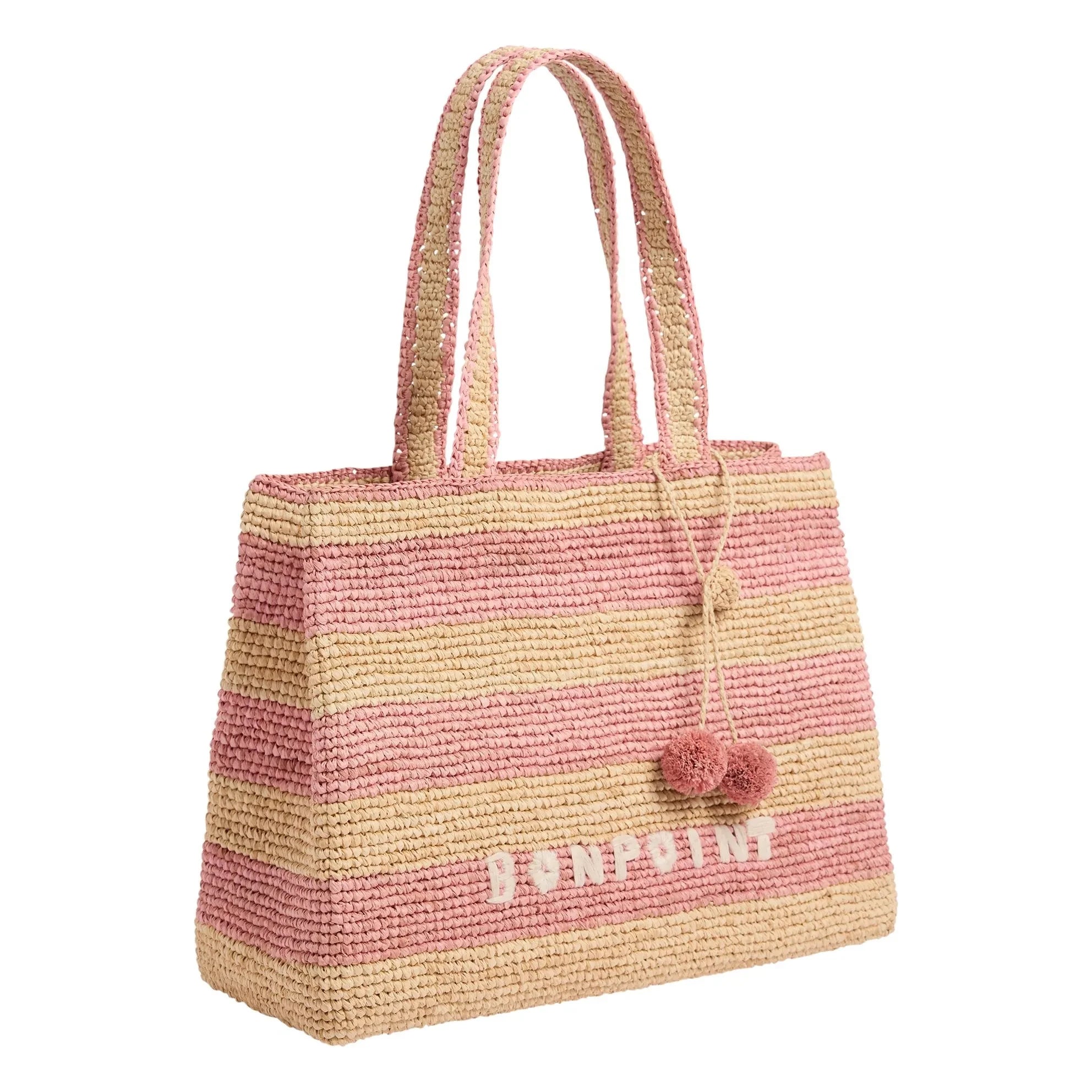 Bonpoint - Bolso de rafia a rayas Esma | Natural