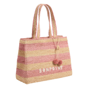 Bonpoint - Bolso de rafia a rayas Esma | Natural