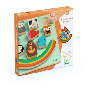 Djeco - Rompecabezas de equilibrio Boom Rainbow