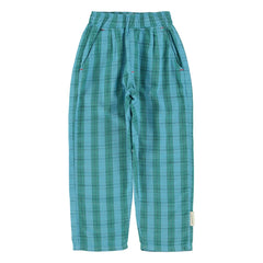 Piupiuchick - Pantalón de tartán de algodón orgánico | Azul