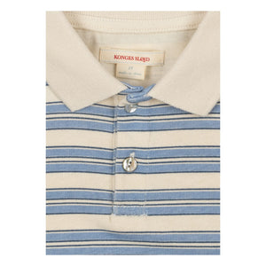 Konges Sløjd - Polo de algodón orgánico a rayas moteadas | Azul