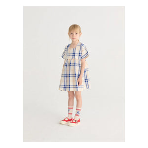 Bobo Choses - Vestido de algodón orgánico a cuadros | Crudo
