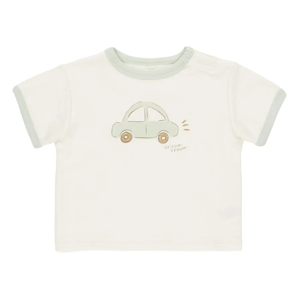 Quincy Mae - Camiseta con estampado de coche | Marfil
