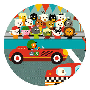 Djeco - Puzle "Coche de Carreras" - 16 Piezas