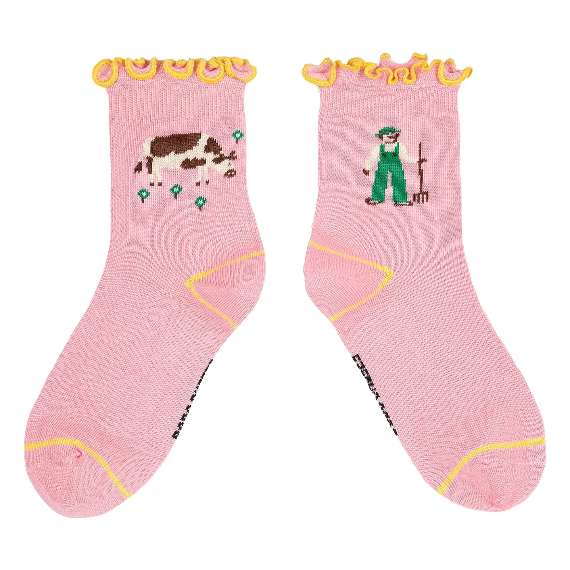 Bobo Choses - Calcetines con volantes de granja de algodón orgánico | Rosa