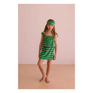 We Are Kids - Falda Marta a rayas de algodón orgánico | Verde