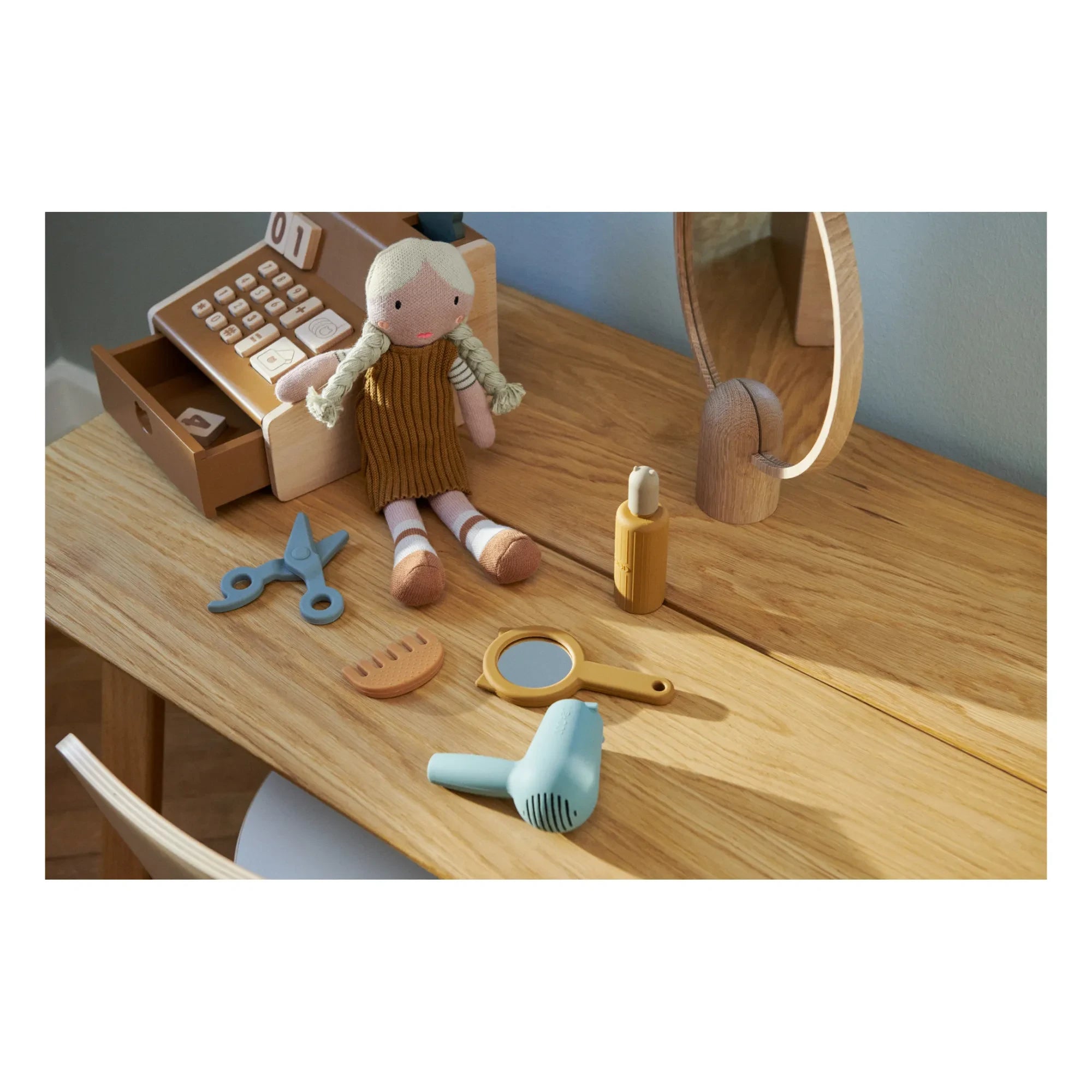Liewood - Set de Peluquería de Silicona Withney | Azul claro