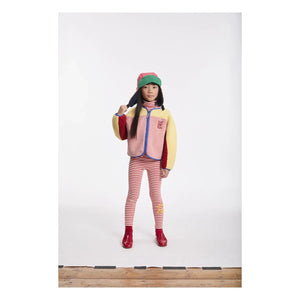 Wynken - Renk Bloklu Sherpa Ceket | Pembe
