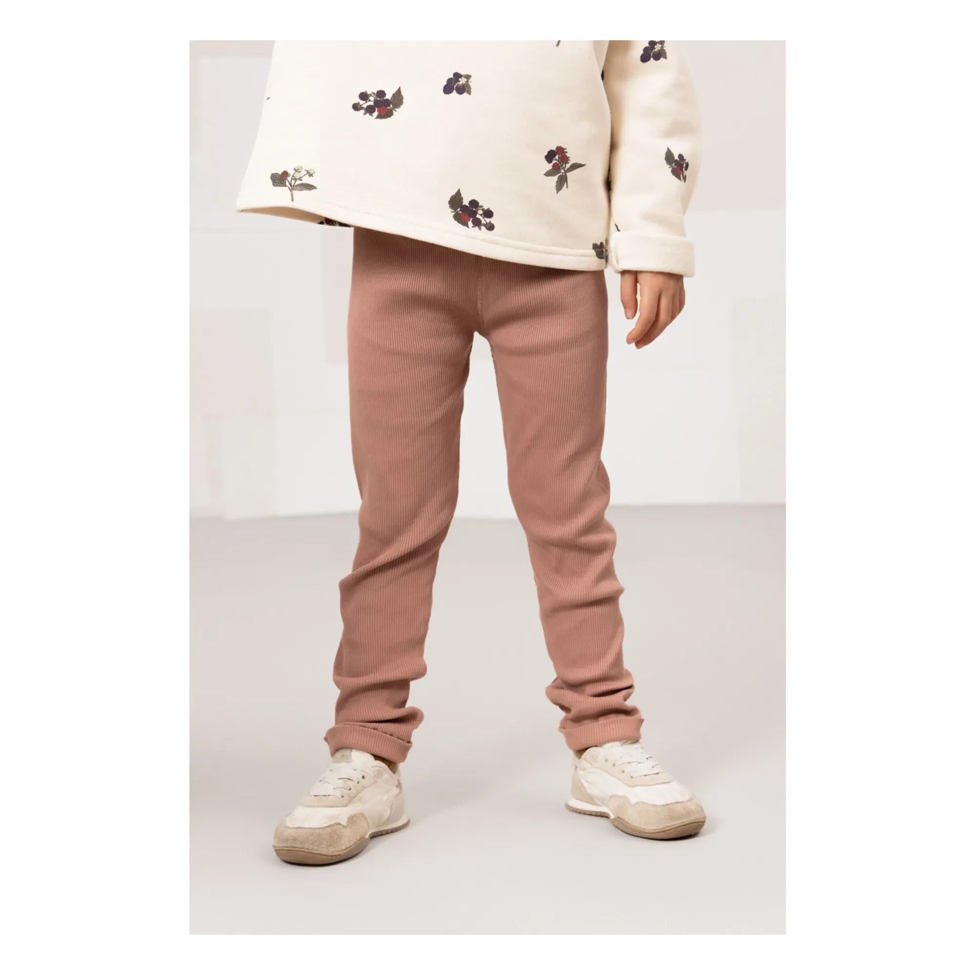 Studio Bohème - Rom-Pom Organik Pamuk Kabartmalı Tayt | Pembe