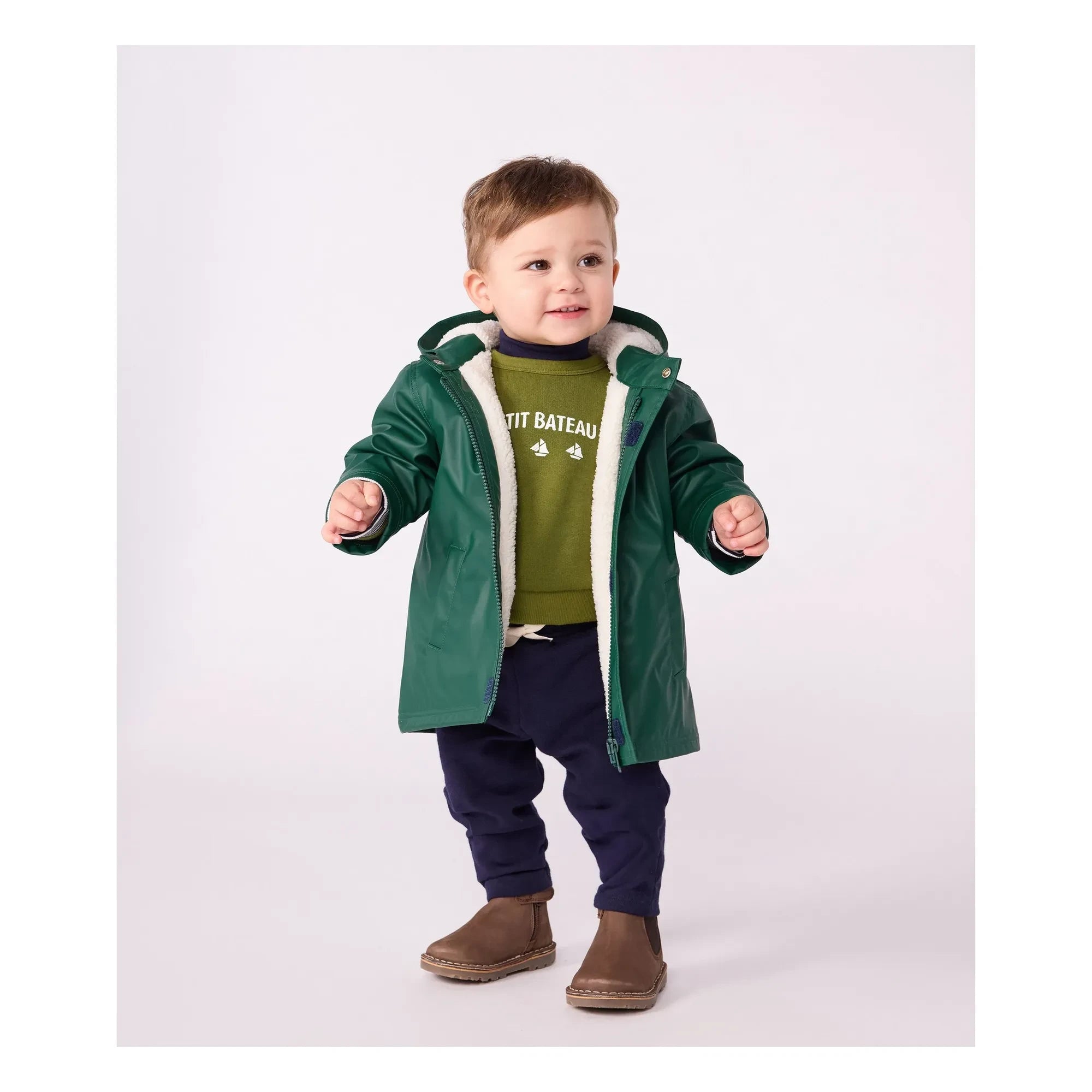 Petit Bateau - Verde cromo | Fibras recicladas enceradas