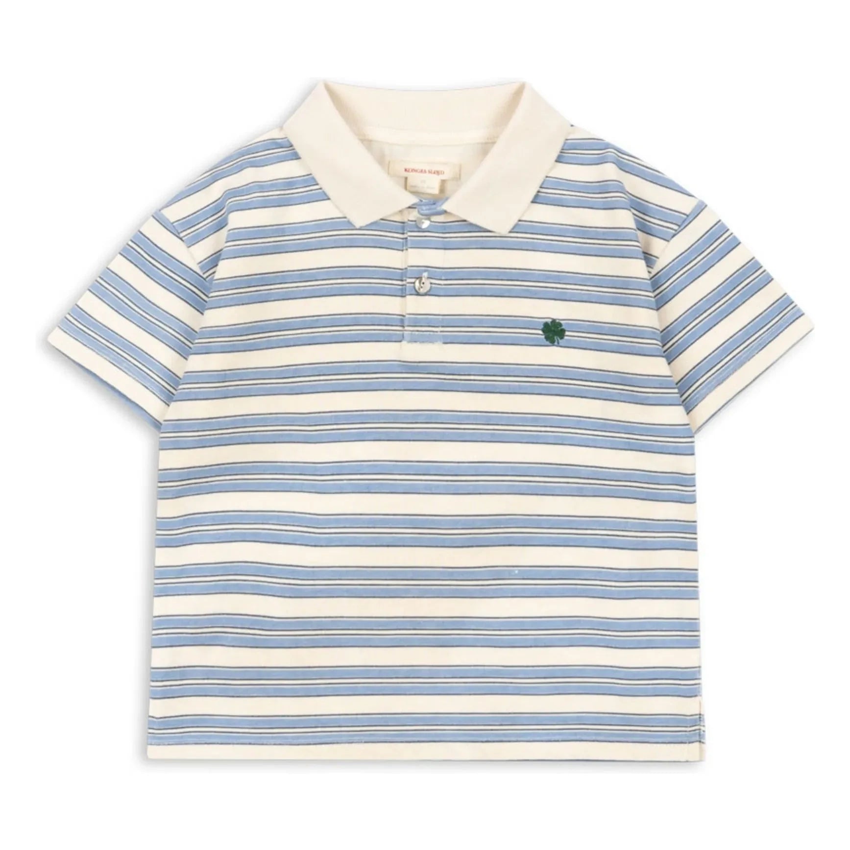 Konges Sløjd - Polo de algodón orgánico a rayas moteadas | Azul