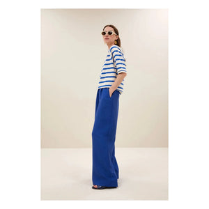 By Bar - Camiseta Neva de algodón orgánico estilo marinero | Azul celeste