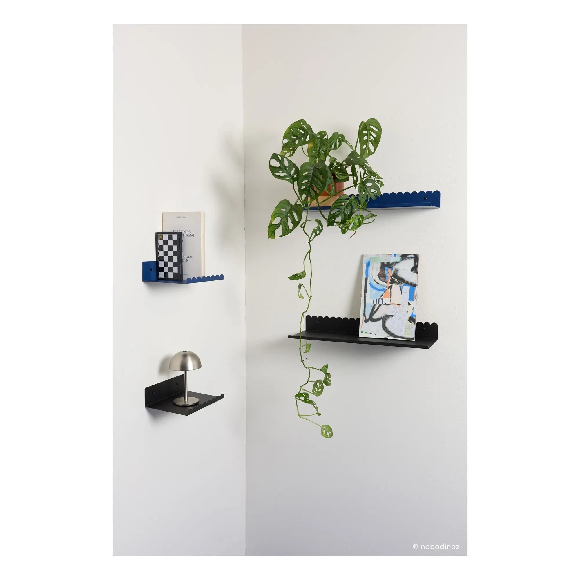 Nobodinoz - Estante de pared Vibes 50x16 cm | Azul marino