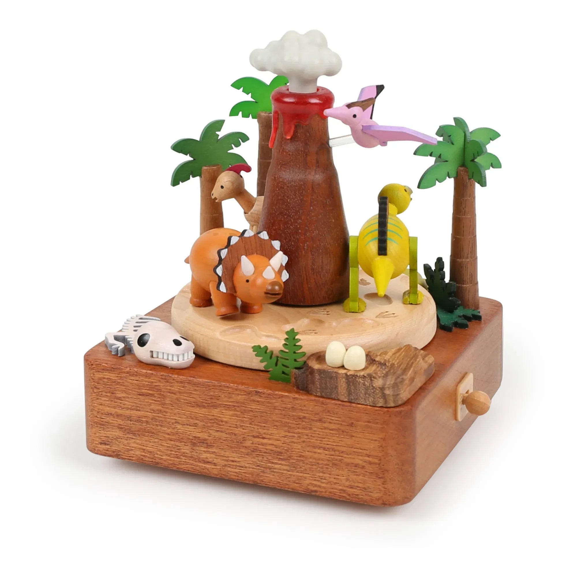 Wooderful life - Caja de música de madera Dinosaurio