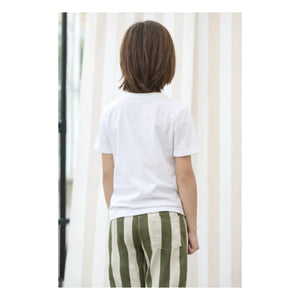 Lililotte - Paul Maxi Pantalón Twill de Algodón Orgánico a Rayas | Crudo