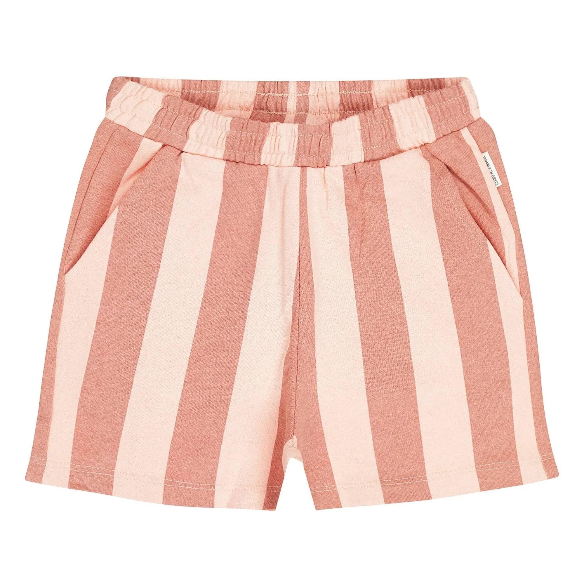 Tumble N'Dry - Pantalones Cortos de Algodón Reciclado a Rayas Lunario | Melocotón