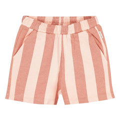 Tumble N'Dry - Pantalones Cortos de Algodón Reciclado a Rayas Lunario | Melocotón