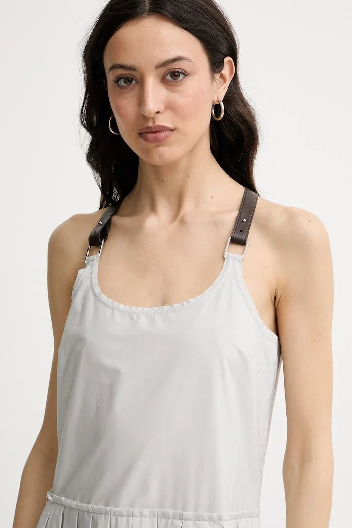 Vestido plisado de algodón Max&Co. MCORIBES