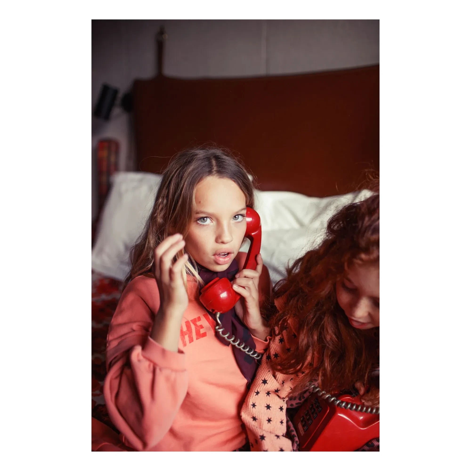 Piupiuchick - Sudadera de algodón orgánico con volantes Hey Jude | Coral