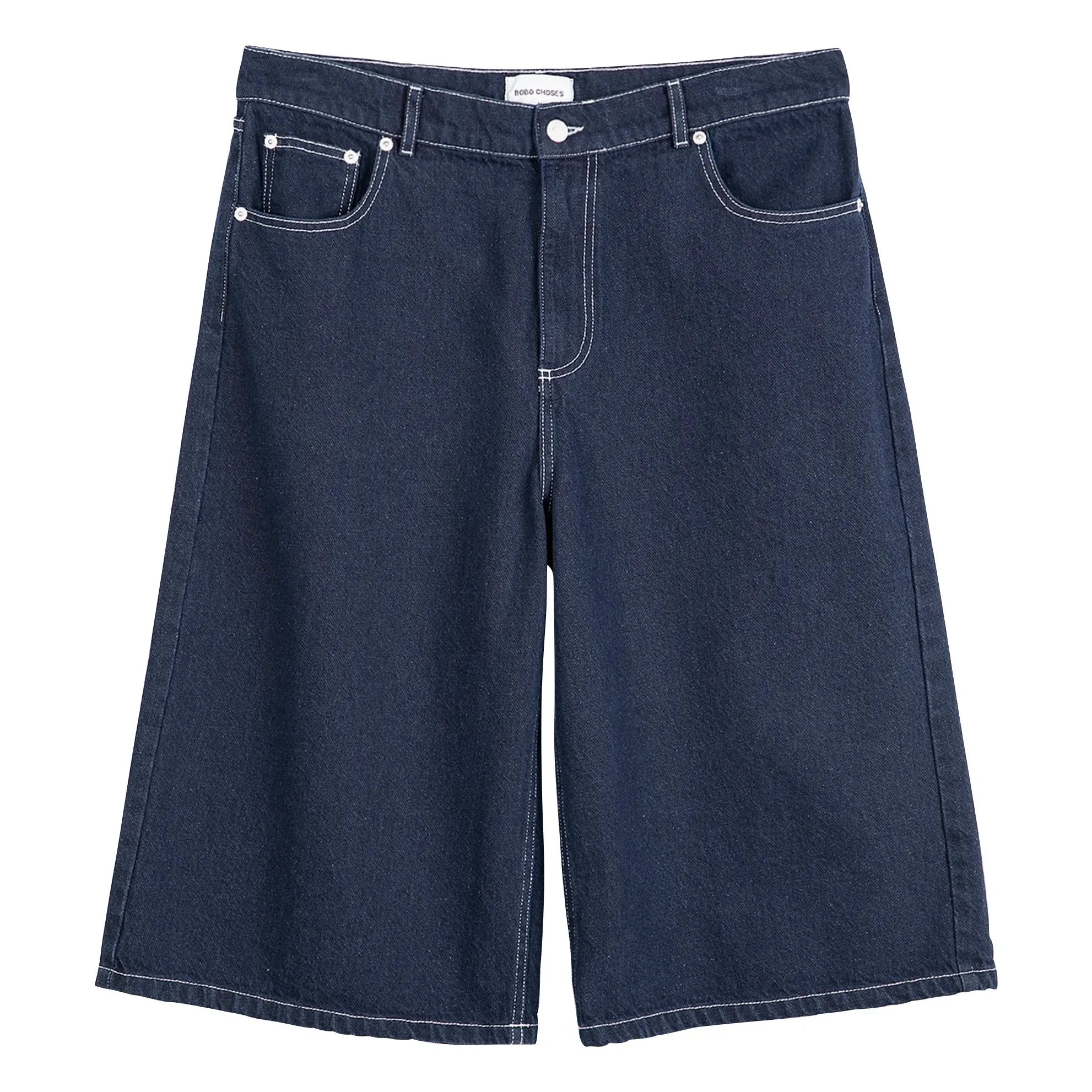 Bobo Choses - Shorts de sarga de algodón orgánico | Azul