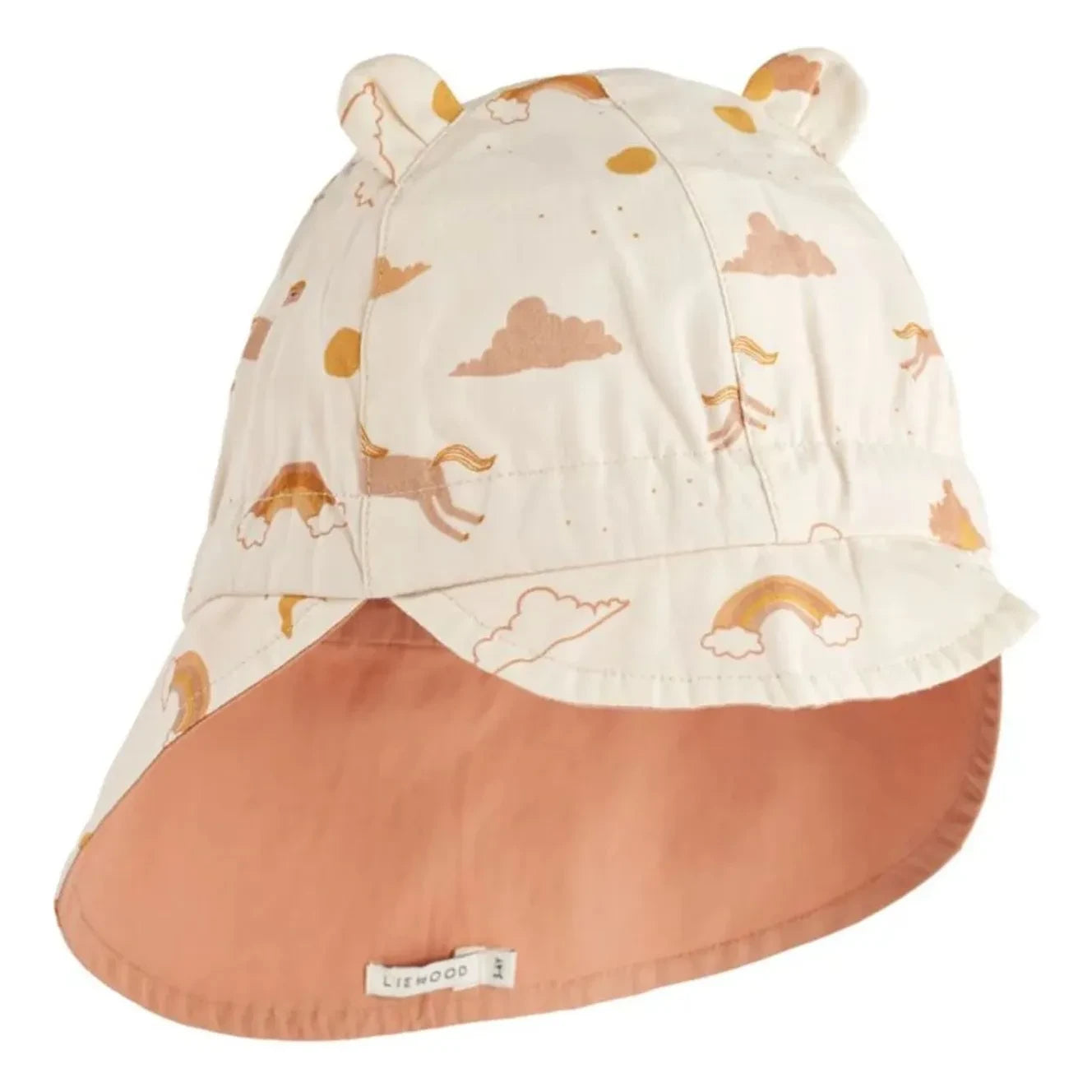 Liewood - Sombrero de algodón orgánico reversible Gorm | Melocotón