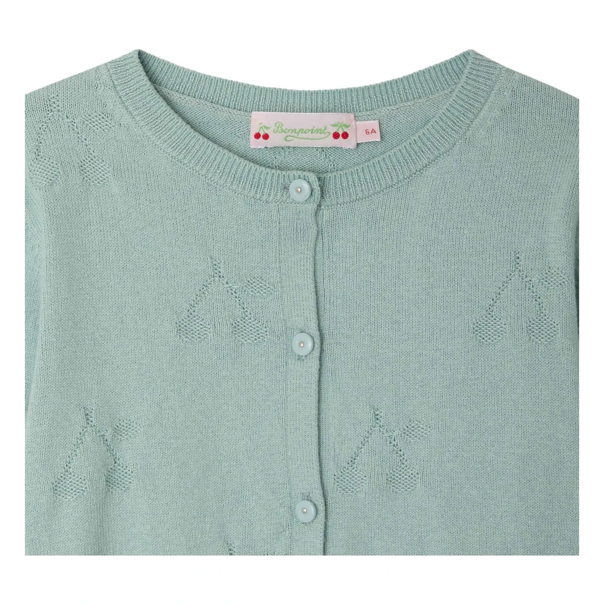 Bonpoint - Cárdigan Pointelle Lysia Algodón Orgánico | Celadón
