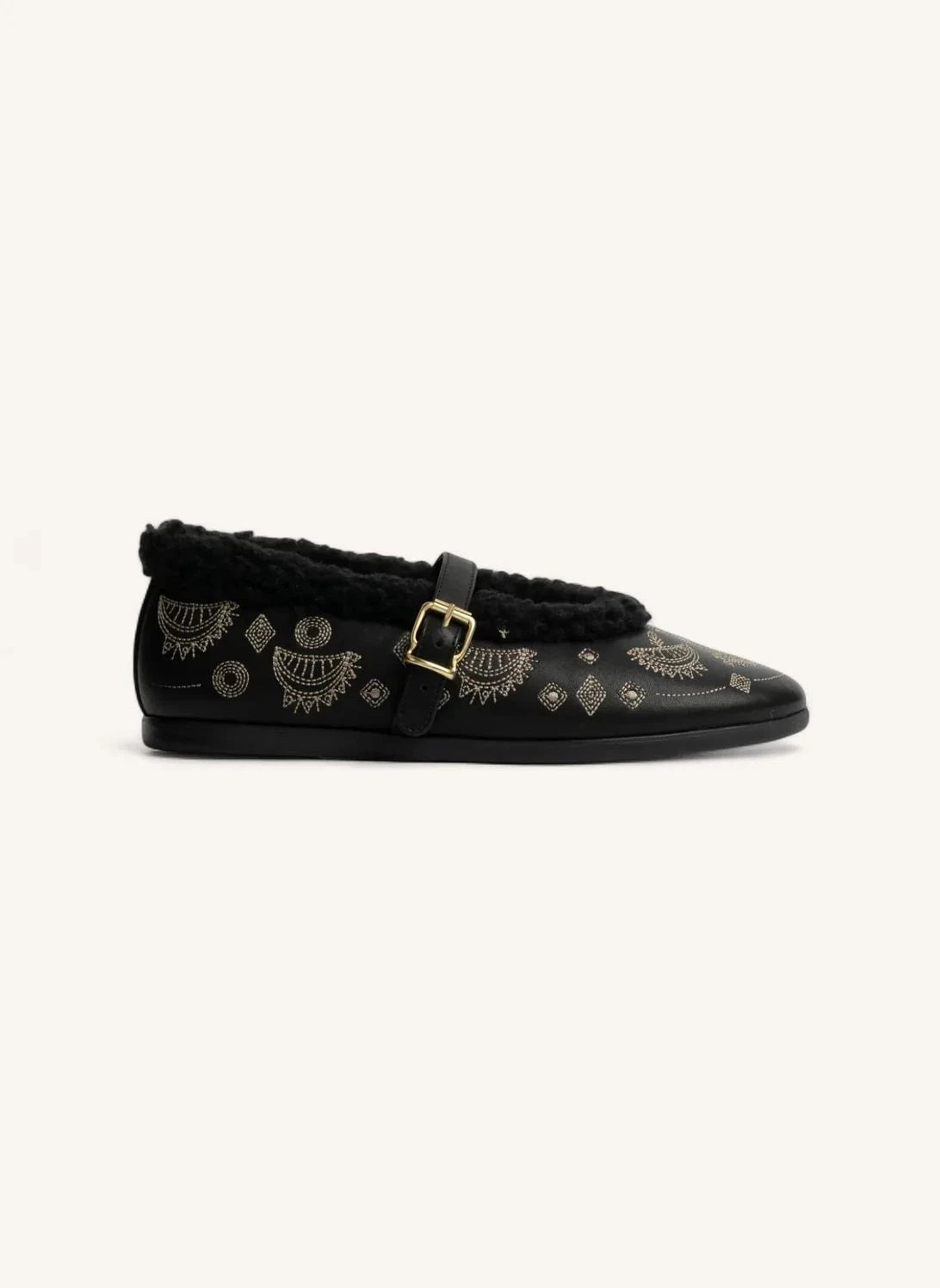 Posa - St. Moritz Bailarinas de Cuero Bohemio | Negro