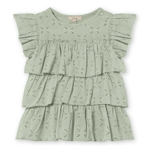 Fliink - Top bordado Harper | Gris claro