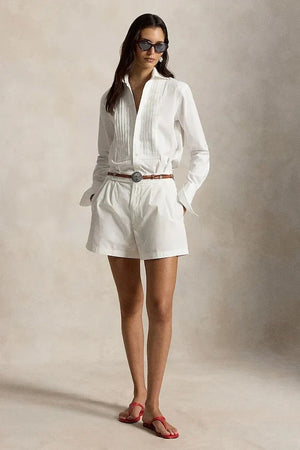 Polo Ralph Lauren elegantes pantalones cortos de algodón para mujer COTTON POPLIN-WVN-SHORTS