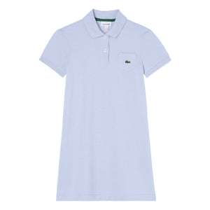Lacoste - Vestido Polo de Algodón Orgánico | Azul claro