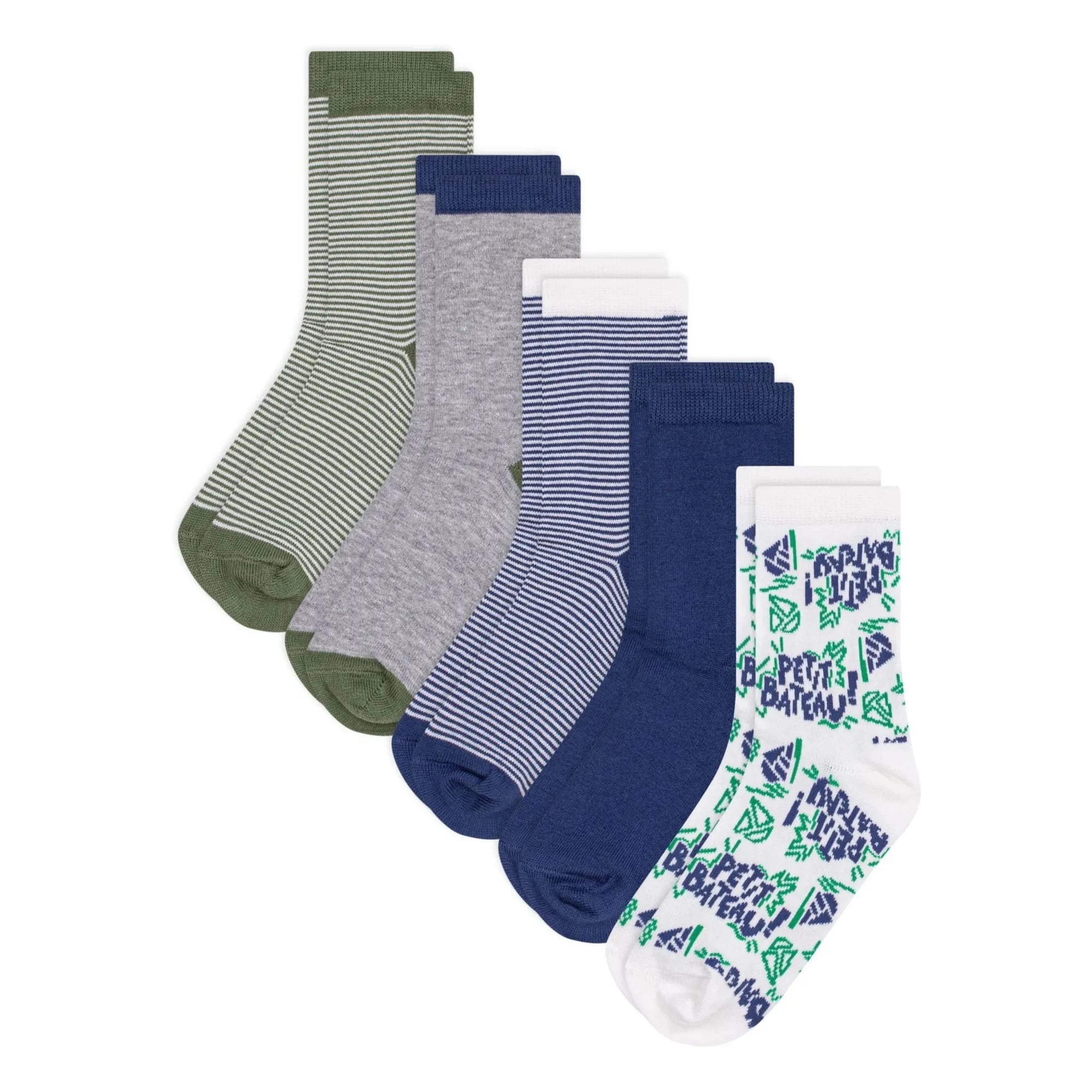 Petit Bateau - 5 pares de calcetines Petit Bateau | Azul