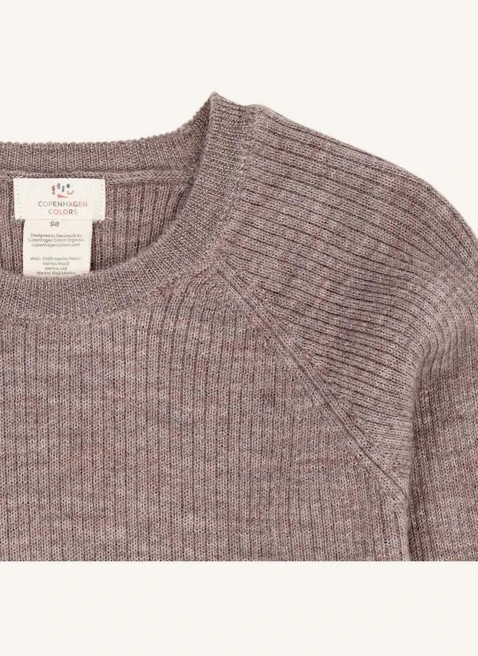 Copenhagen Colors - Jersey clásico de lana merina | Taupe Brown