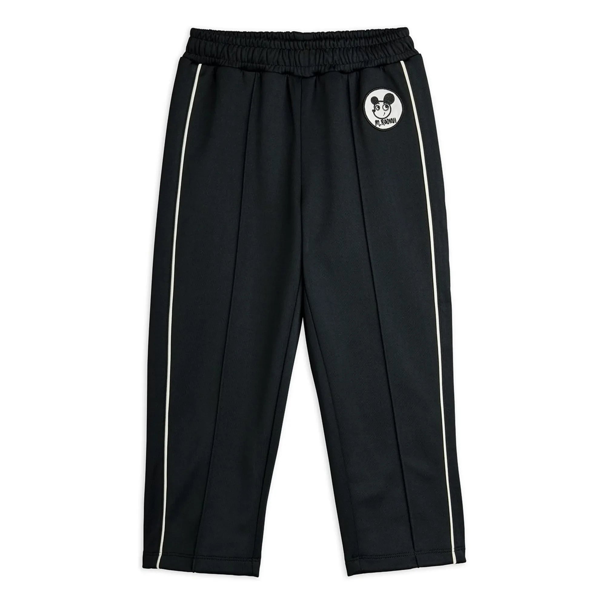 Mini Rodini - Pantalones de chándal con parche de fibra reciclada | Negro