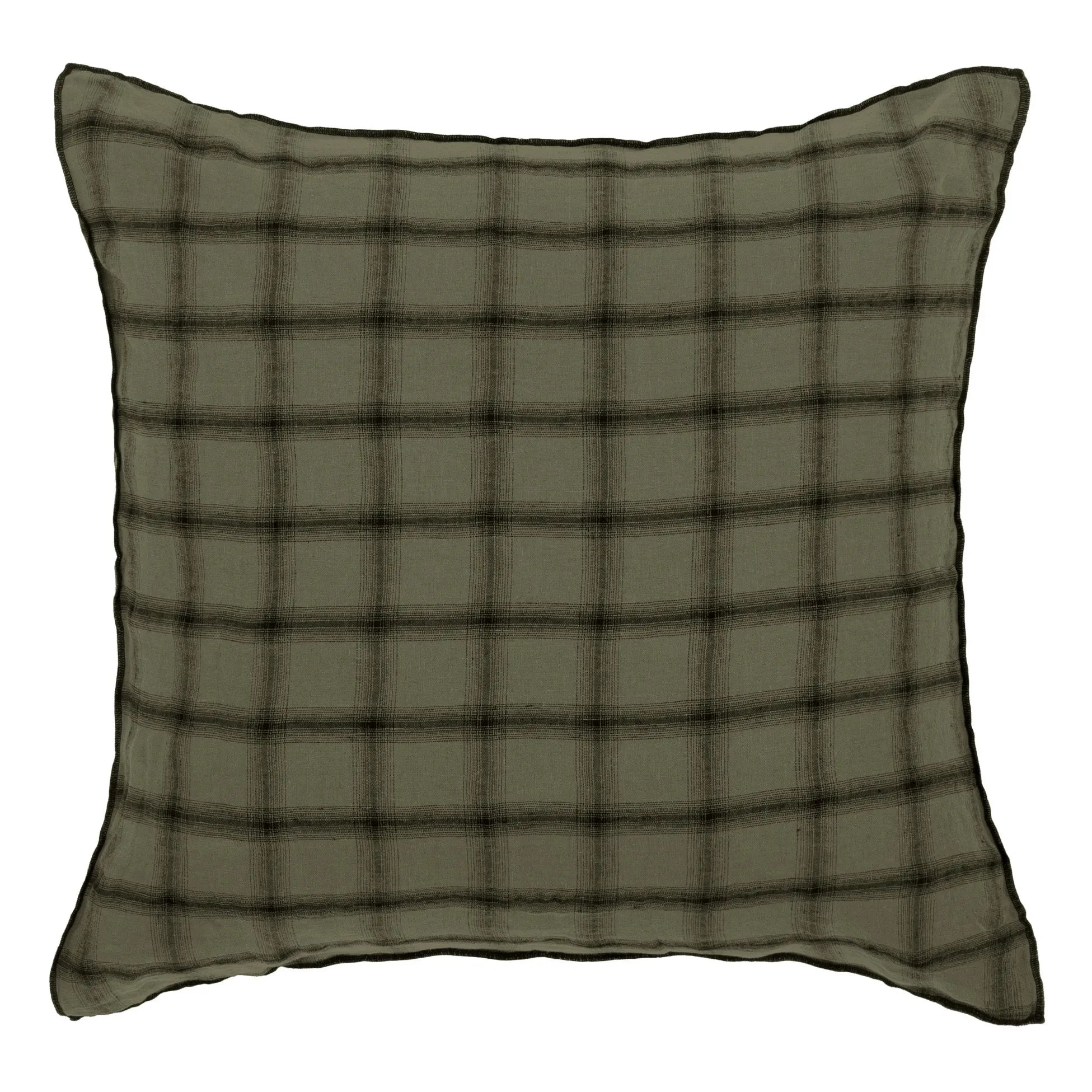 Le Monde Sauvage - Funda de almohada de lino lavado Highlands | Caqui