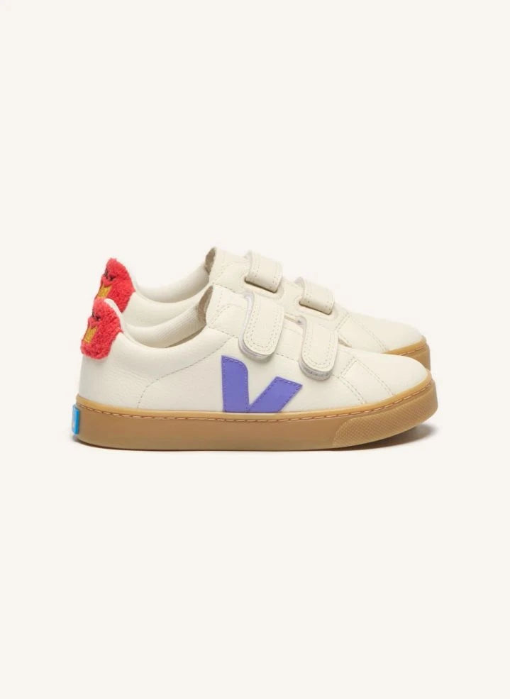 Veja - Zapatillas de Scratch Pequeñas Esplar Veja x Jelly Mallow de Cuero | Blanco