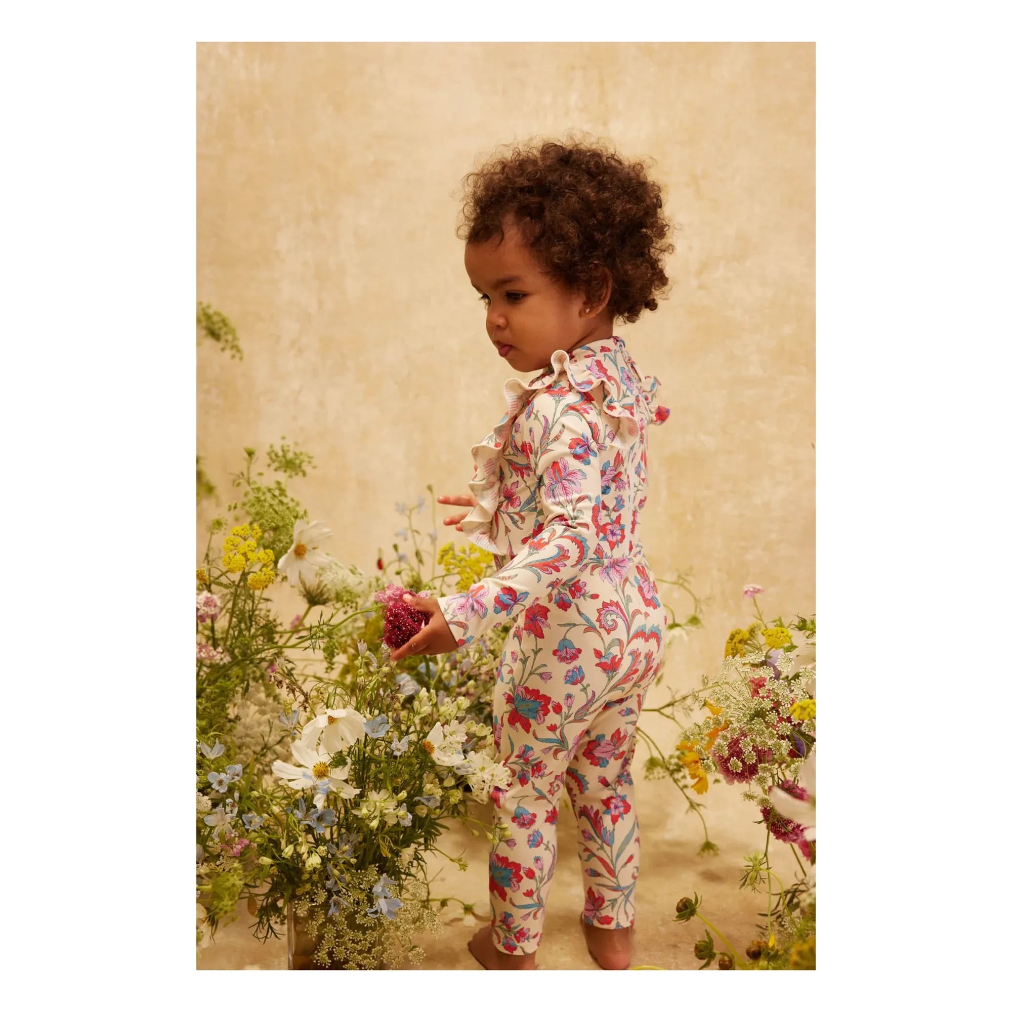 Louise Misha - Bañador Linette Fleurie Fibras Recicladas | Crema