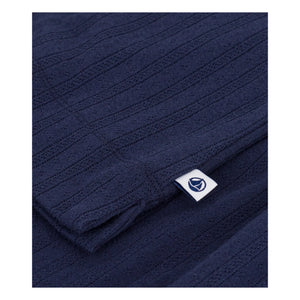 Petit Bateau - Pijama líquido azul marino