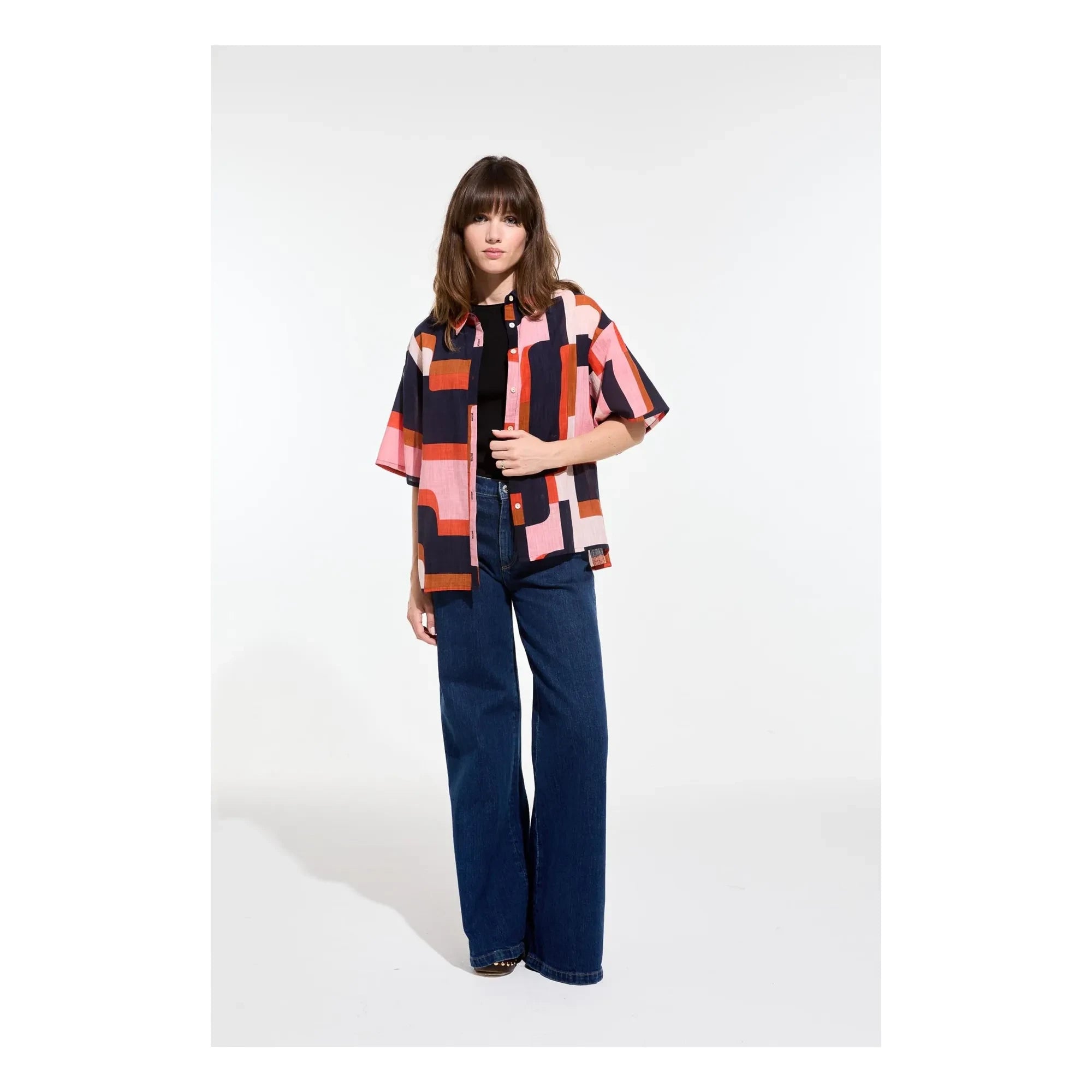 Mapoésie - Andrew Arum Camisa de algodón | Coral