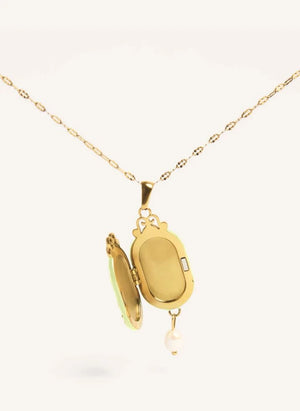 Palas - "Le Secret" Collar Largo | Verde Pálido